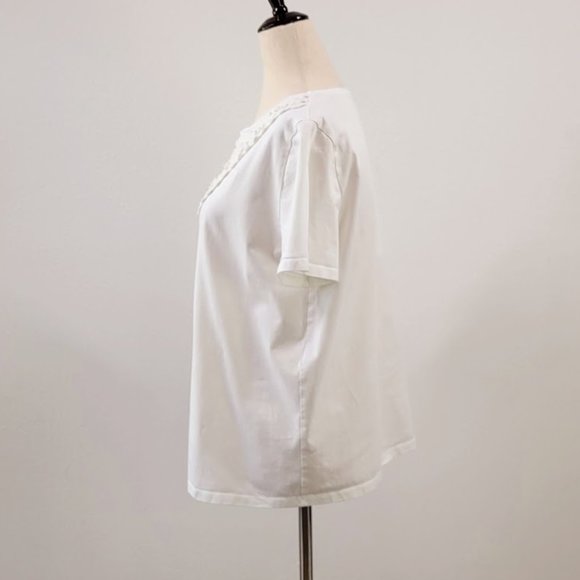 ZARA lace neck t-shirt Sz M - Picture 3 of 7